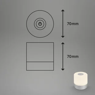 Briloner Lampa stołowa LED Smal, kolor chrom, 2 700 K, ściemniana - Lampy stojące - miniaturka - grafika 1