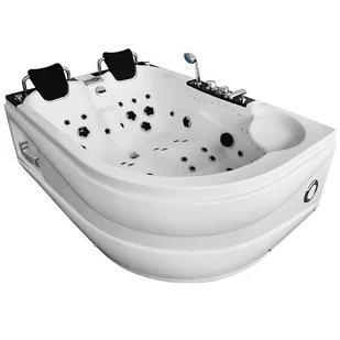 Wanna spa z hydromasażem asymetryczna 180x122 cm MUS-1062 LEWA - Wanny z hydromasażem - miniaturka - grafika 1