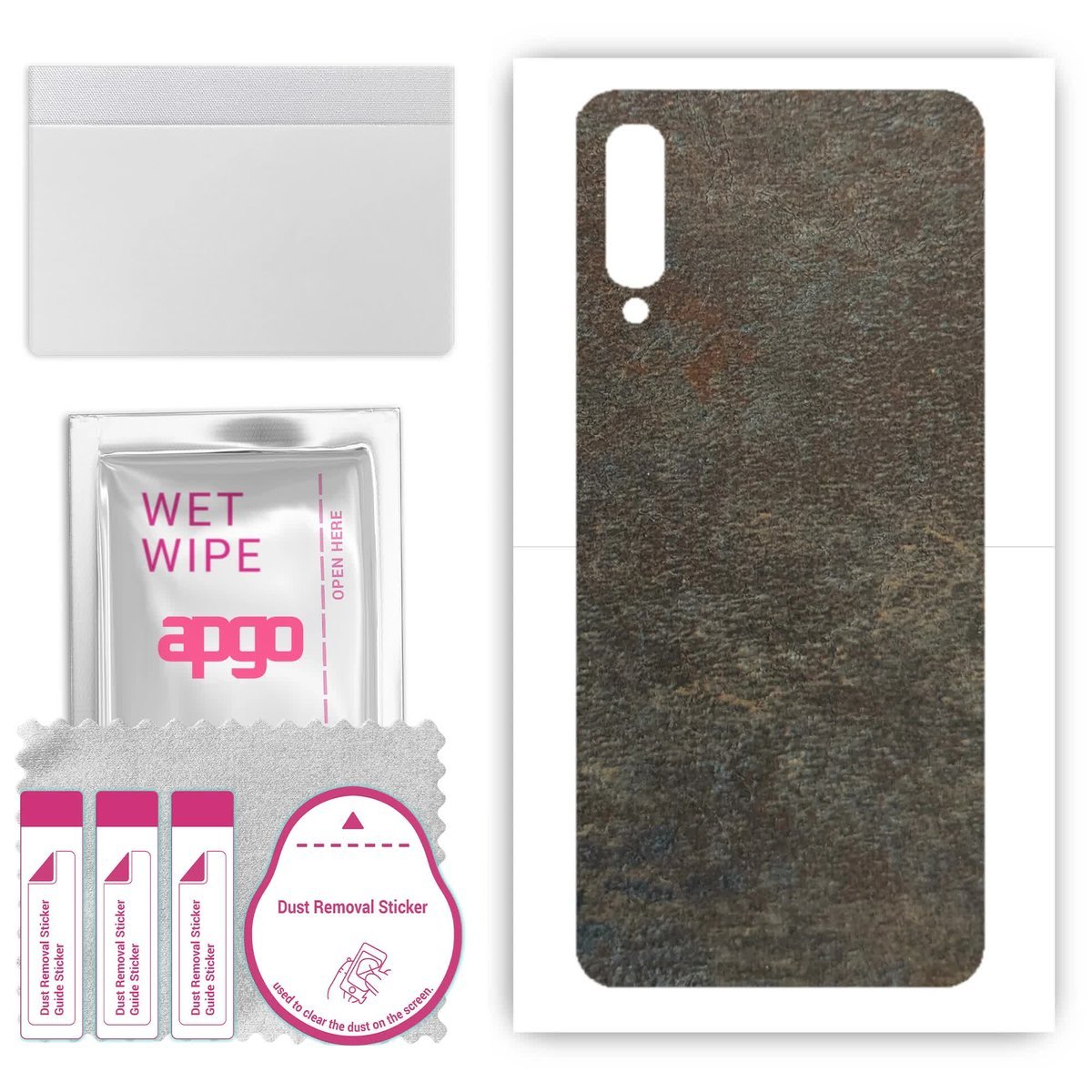 Folia naklejka skórka strukturalna na TYŁ do Samsung Galaxy A50 - Kamień Księżycowy - apgo SKINS