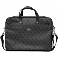 Torebki damskie - Guess Torba GUCB15P4TK 16" czarny/ black Saffiano 4G Triangle Logo - miniaturka - grafika 1