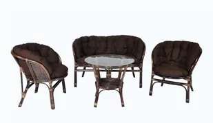 Zestaw mebli rattanowych ciemna Figa - Meble ogrodowe - miniaturka - grafika 1