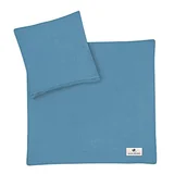 Pościel dla dzieci - Julius Zöllner Muślin - pościel dziecięca 80 x 80 + 35 x 40 cm, 2-częściowy zestaw pościeli z poszewką na kołdrę i poszewką na poduszkę, 100% bawełna, z zamkiem błyskawicznym, Standard 100 by - miniaturka - grafika 1