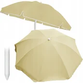 Parasole ogrodowe - PARASOL OGRODOWY plażowy na balkon taras ŁAMANY z falbaną 240 cm - miniaturka - grafika 1