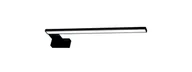 Lampy ścienne - Czarny kinkiet LED nad lustro lewostronny - N016-Faggi 45x12x4 cm - miniaturka - grafika 1