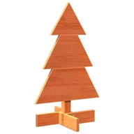 Choinki - vidaXL Drewniana choinka do udekorowania, woskowy brąz, 60 cm, sosnowa - miniaturka - grafika 1