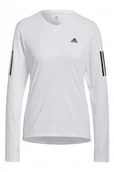 Bluzki damskie - Koszulka damska Adidas Own The Run sportowa biała z długim rękawem -XS - miniaturka - grafika 1
