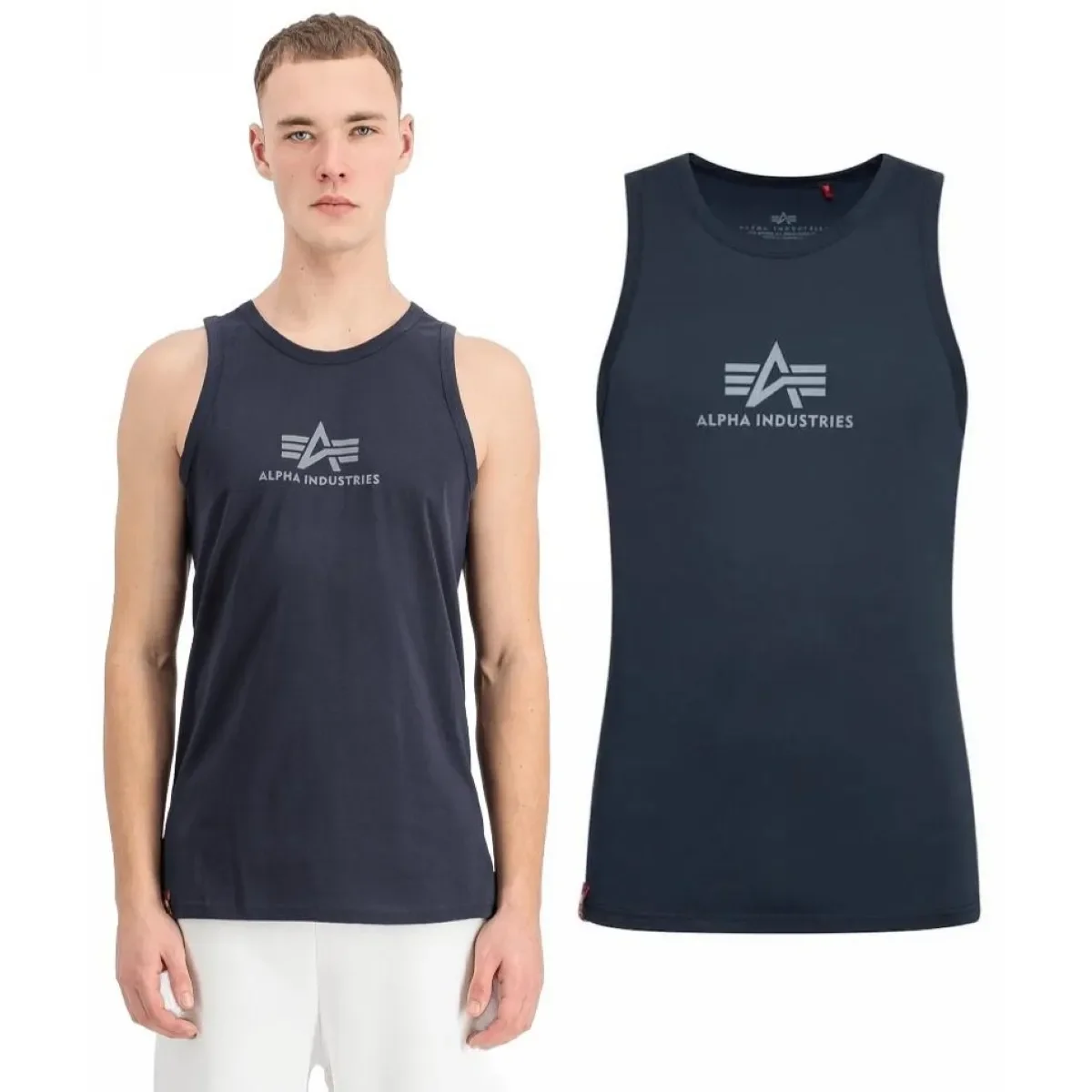 Tank Top Alpha Industries Basic Mid Logo 126566 07 - Rep. Blue XXL [XXL]