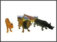 Figurki dla dzieci - Hipo Zwierzęta dzikie 4 sztuki 21-24cm 2083A - miniaturka - grafika 1