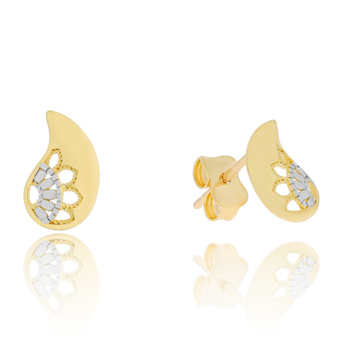 Złote kolczyki łezki sztyfty pr. 333