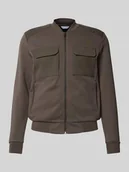 Bluzy męskie - Bluza rozpinana o kroju slim fit z dodatkiem wiskozy model ‘Neuter’ - miniaturka - grafika 1