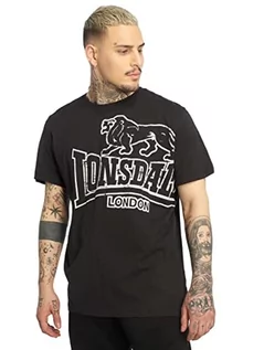 Koszulki męskie - Lonsdale Męska koszulka z długim rękawem, krój regularny, czarny, 4XL - grafika 1