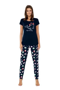 Damska piżama świąteczna z bawełny kasjana italian fashion-xl - Piżamy damskie - miniaturka - grafika 1