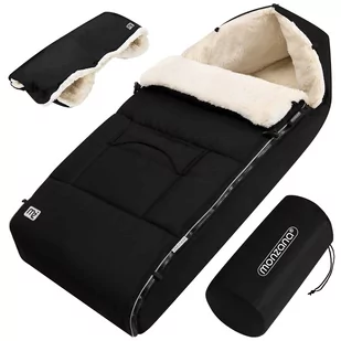 Śpiworek do wózka fotelika z torbą Czarny 90x60cm - Akcesoria do wózków Śpiworek do wózka fotelika z torbą Czarny 90x60cm - Akcesoria do wózków - miniaturka - grafika 1