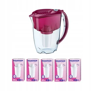 Dzbanek filtrujący Aquaphor Prestige 2.8 l z 6 wkładami A5 Mg, wiśniowy - Dzbanki filtrujące - miniaturka - grafika 1