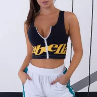 Bielizna sportowa damska - Top damski LABELLAMAFIA CROPPED NATION - miniaturka - grafika 1