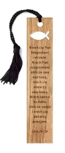 Zakładka drewniana - Niech cię Pan - Ryba - Szaron - Zakładki do książek - miniaturka - grafika 1