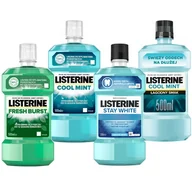 Akcesoria i części AGD - Płyn Do Płukania Listerine 500 Ml Cool Mint + Stay White + Fresh Burst + Cool Mint Łagodny - miniaturka - grafika 1