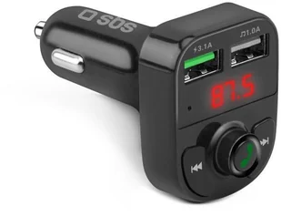SBS FM transmitter/car charger 2xUSB 15W - Transmitery FM - miniaturka - grafika 1