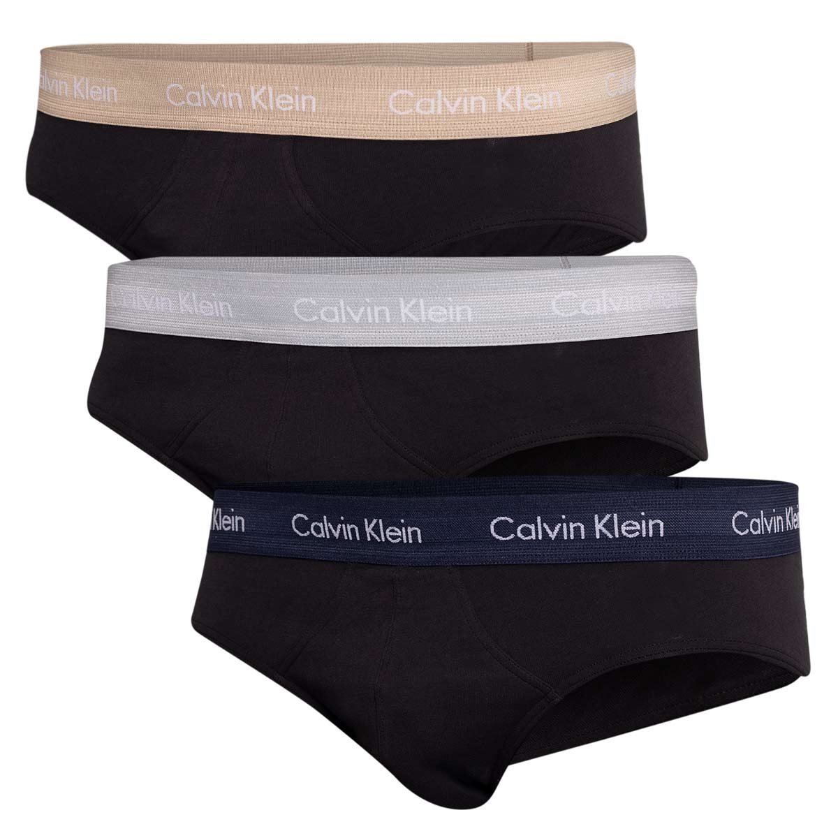 Calvin Klein Majtki Męskie Hip Brief 3Pk Czarne 0000U2661G 6Ed S