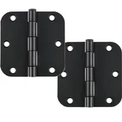 Zawiasy, okucia i inne akcesoria - Okrągłe zawiasy do drzwi i okien, wewnętrzne drewniane zawiasy otwierające i zamykające, 3,5 cala, czarne - miniaturka - grafika 1