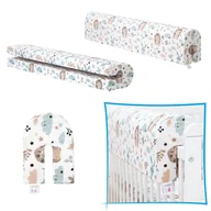 Zabezpieczenia dla dzieci - Ochraniacz do łóżeczka na barierkę - Ochraniacz piankowy i z bawełny 50 cm - miniaturka - grafika 1
