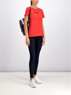 Koszulki i topy damskie - Tommy Jeans T-Shirt DW0DW06710 Czerwony Regular Fit - grafika 1