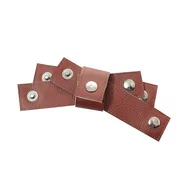 Dekoracja stołu - Dekoria pl pl Zestaw obrączek na serwetki Eco Leather 4szt brown 4 x 3,5 x 16 cm 1255-104-54 - miniaturka - grafika 1