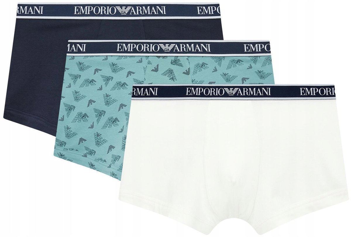 Emporio Armani Underwear Oryginalne Bokserki Męskie 3-Pack Box L