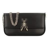 Torebki damskie - Patrizia Pepe Essential Fly Kopertówka Skórzany 26 cm czarny - miniaturka - grafika 1