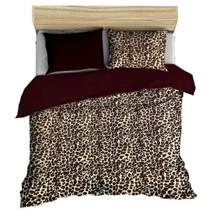 pościel z polaru 160x220 + 2 poszewki P 309-1 DUO panterka brąz / brąz ciem - Pościel pościel z polaru 160x220 + 2 poszewki P 309-1 DUO panterka brąz / brąz ciem - Pościel - miniaturka - grafika 1