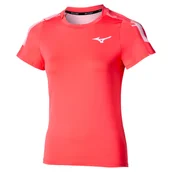 Koszulki sportowe damskie - Koszulka damska Mizuno Daybreakers Printed SS Tee W Calypso Coral L - miniaturka - grafika 1