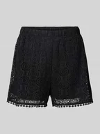 Spodenki damskie - Szorty o kroju regular fit z efektem podpalania model ‘MAYA’ - miniaturka - grafika 1