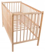 Łóżeczka i kojce - ŁÓŻECZKO DREWNIANE 120x60 SOSNA DLA DZIECI SUROWE NATURA - miniaturka - grafika 1
