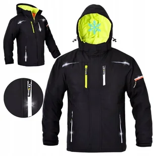 KURTKA ZIMOWA męska Softshell Ocieplana Przejściowa Sportowa z kapturem M - Kurtki męskie - miniaturka - grafika 1