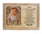 Ramki na zdjęcia - Ramka na zdjęcie dla niej AGATA urodziny chrzest - miniaturka - grafika 1