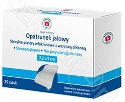 SILESIAN PHARMA Opatrunek jałowy sterylne plastry włókninowe z warstwą chłonną 7,2 cm x 5 cm x 25 szt Apteczka ABC - Apteczki i materiały opatrunkowe - miniaturka - grafika 1