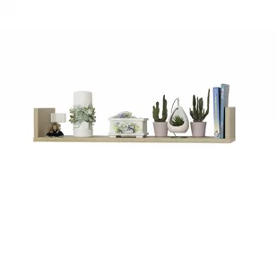 Półka wisząca dąb sonoma 80 cm PTU - Półki do salonu - miniaturka - grafika 1
