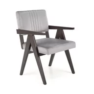 Krzesła - Krzesło Drewniane Memory Heban / Popiel Halmar - miniaturka - grafika 1