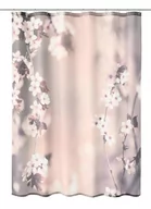 Zasłony prysznicowe - Kleine Wolke Blossom Tekstylna Zasłona prysznicowa różowy 120x200 cm - miniaturka - grafika 1