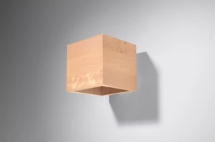Sollux Lighting Kinkiet QUAD naturalne drewno PEACH PUFF - Lampy ścienne - miniaturka - grafika 1