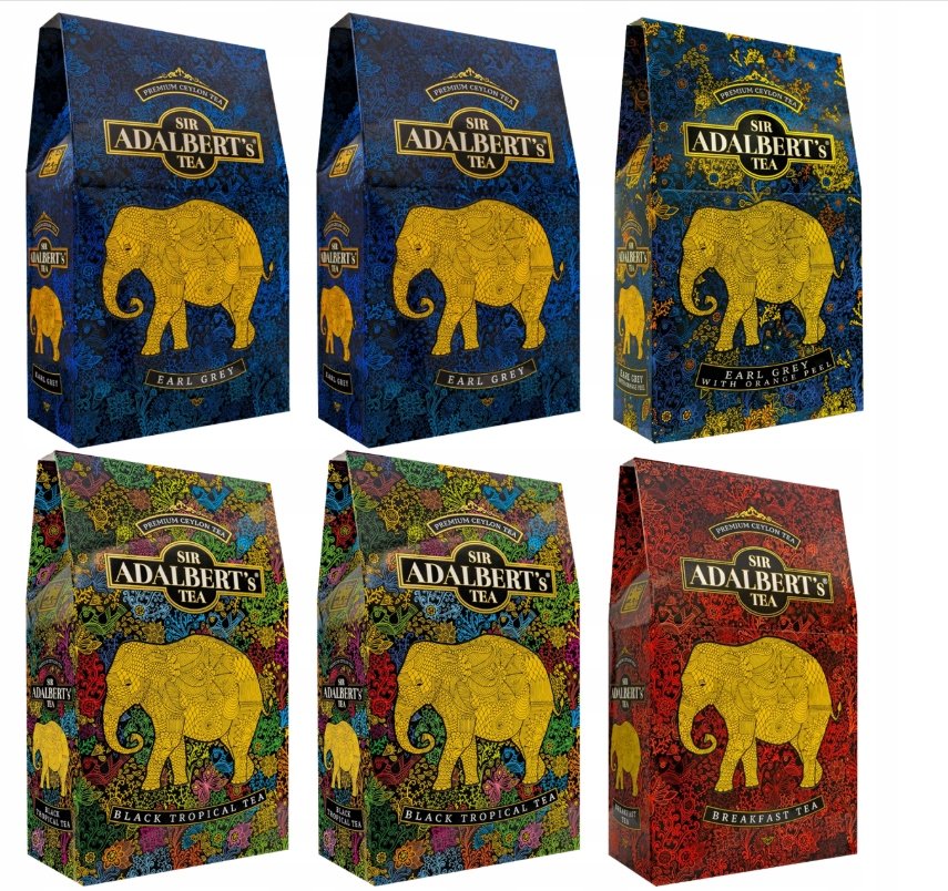 Adalbert's Zestaw prezentowy 6 herbat liściastych 4 smaki herbata czarna