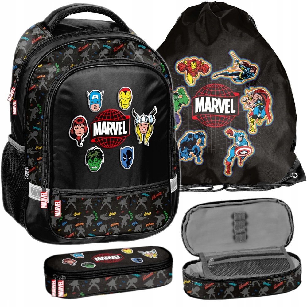 Plecak szkolny dla chłopca tornister 1-3 klasa Marvel Avengers zestaw
