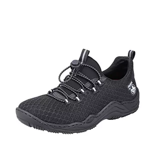 Rieker Damskie sneakersy Low L0550, Black Black Black Clear L0550 01, 39 eu - Sneakersy damskie - miniaturka - grafika 1