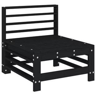 Ogrodowa sofa środkowa, czarna, lite drewno sosnowe Lumarko! - Sofy ogrodowe - miniaturka - grafika 3