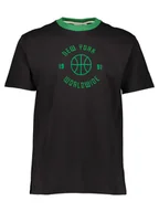 Koszulki męskie - Puma Koszulka "Rhuigi Graphic" w kolorze czarno-zielonym - miniaturka - grafika 1