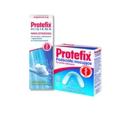 Higiena protez i aparatów ortodontycznych - Protefix® PODŚCIÓŁKI mocujące dla żuchwy, 30 szt. + Pasta do czyszczenia protez zębowych i aparatów ortodontycznych,75 ml ZESTAW - miniaturka - grafika 1