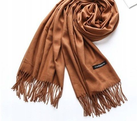elegancki damski SZAL miękki jak kaszmir SZALIK GŁADKI KLASYCZNY 200x66cm