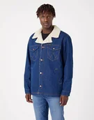 Kurtki męskie - Wrangler Wrange Sherpa Jacket Męska Kurtka Jeansowa Retro Blue W445Ar071-Xl - miniaturka - grafika 1