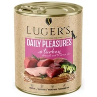 Mokra karma dla psów - Karma dla psa LUGER'S Daily Pleasures z indykiem, brokułem i ryżem brązowym 800 g - miniaturka - grafika 1