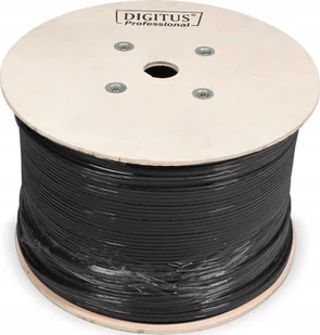 Digitus Kabel teleinformatyczny U/UTP kat.6 PE zewnętrzny suchy czarny Fca DK-1611-V-5-OD /500m/ - Kable miedziane - miniaturka - grafika 1
